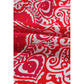 Antoinette Red Paisley Print Side Slit Puff Sleeve High Waist Maxi Dress