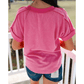 Vivienne Twisted Ribbed Knit V Neck Casual Tee