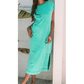Alexa Aqua Mineral Wash Pocketed T-shirt Long Dress