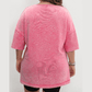Misha Strawberry Pink Mineral Wash Exposed Seam Drop Shoulder Oversized Tee - S to 3X