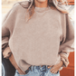 Karmen Apricot Ribbed Corded Oversized Sweatshirt