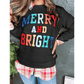 Black Merry And Bright Cable Knit Pullover Sweatshirt