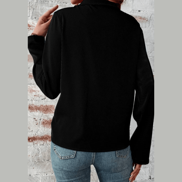 REDUCED!!!  Anetta Black Collar Tab Sleeve Zip Up Flap Detail Jacket  REDUCED!!!