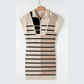 REDUCED!!!  Penny Khaki Color Block Quarter Zip Collar Short Sleeve Sweater Dress  REDUCED!!!