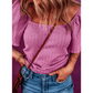 REDUCED!!!  Quince Textured Square Neck Half Sleeve Knitted Top  REDUCED!!!