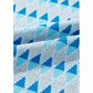 Ora Sky Blue Stripe Geometric Print Round Neck Slim Fit Sweater Vest