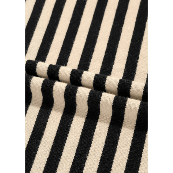 SALE!!!  Marissa Black Stripe Crew Neck Slim Fit Sweater