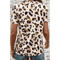 Nona Leopard Print Round Neck Casual T Shirt