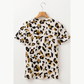 Nona Leopard Print Round Neck Casual T Shirt