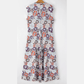 Maralie Sky Blue Floral Sleeveless Buttoned Pocketed Wide Leg Jumpsuit