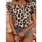 Hayden Leopard Print Layered Ruffled Short Sleeve Blouse
