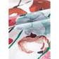 Karon Pink Floral Print Slit V Neck Short Sleeve Blouse