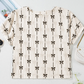 Wanda Beige Bow Print Puff Short Sleeve Top