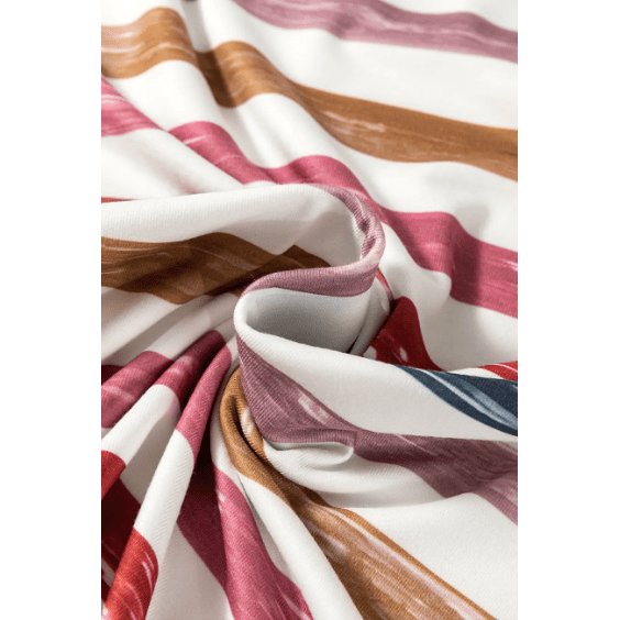 Caylee Red Stripe Rainbow Round Neck Tank Top