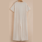Kimbra Khaki Half Placket Chest Pockets Short Sleeve Wide Leg Jumpsuit