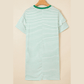 Zoella Green Stripe Ruffled Short Sleeve Crew Neck T Shirt Shift Mini Dress