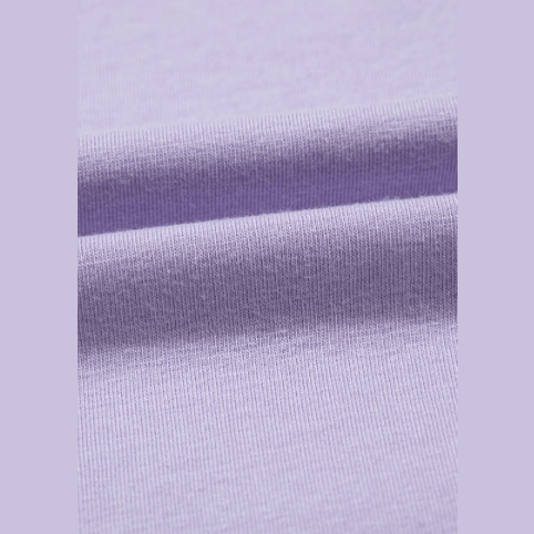 Delia Purple Color Block Patchwork Half Sleeve Oversized T Shirt