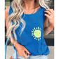 Blue Sun Graphic Casual Tank Top