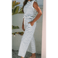 Nicole Sail Blue Casual Wide Leg 2pcs Pants Set