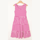 Jezzie Pink Stripe U Neck Sleeveless Loose Fit Mini Dress