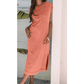 Alexa Carrot Mineral Wash Pocketed T-shirt Long Dress