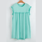 Jaiden Mint Frilled Trim Crew Neck Loose Fit Mini Dress