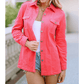 Dalla Pink Buttoned Flap Pocket Corduroy Jacket