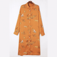 Tracie Mustard Cheetah Print Button-Up Split Shirt Dress