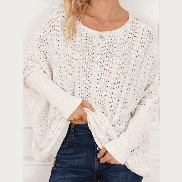 REDUCED!!!  Velma Ribbed Hollow Knit Dolman Sleeve Sweater  REDUCED!!!