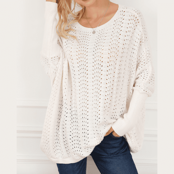 REDUCED!!!  Velma Ribbed Hollow Knit Dolman Sleeve Sweater  REDUCED!!!