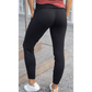 Mirabella Black High Waist Pleated Pocket Leggings - S to 3X