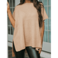 Shawnee Apricot Short Sleeve Side Slit Oversized Sweater