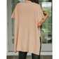 Shawnee Apricot Short Sleeve Side Slit Oversized Sweater