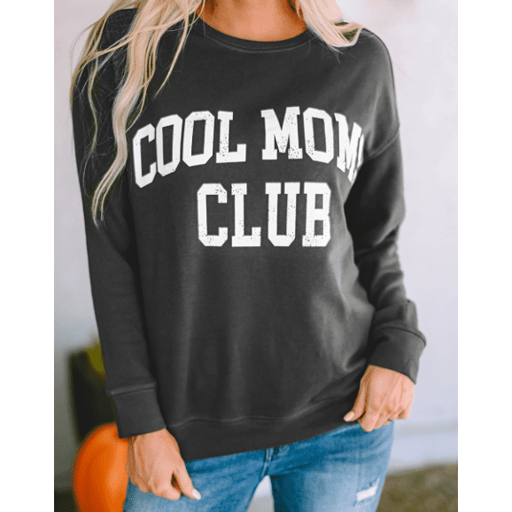 Grey COOL MOMS CLUB Drop Shoulder Sweatshirt