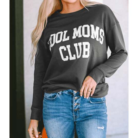 Grey COOL MOMS CLUB Drop Shoulder Sweatshirt