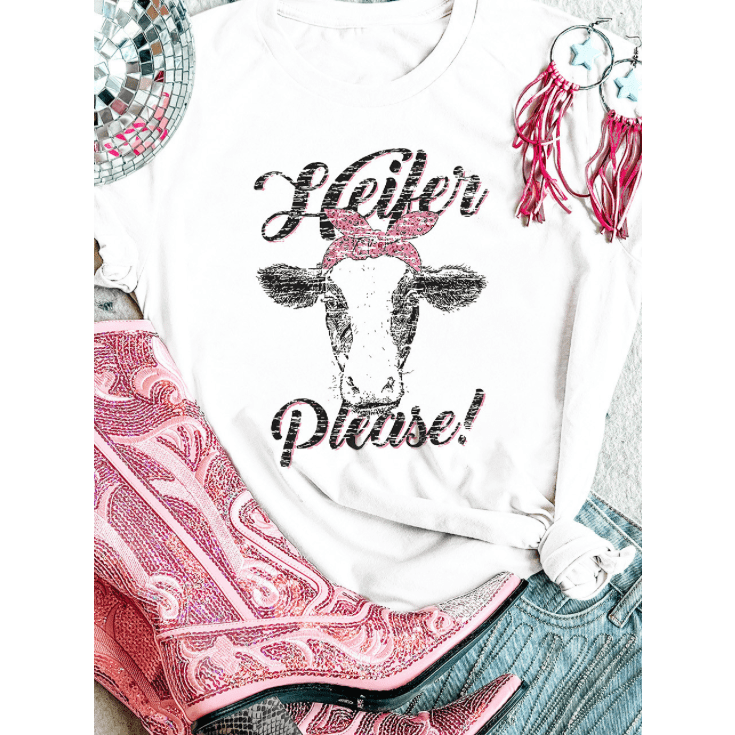 DESTASH Heifer Please Cute Graphic Print T Shirt