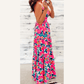 Sherley Floral Twisted Smocked Back Tiered Maxi Dress