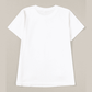 Sylvie White Flower Applique Round Neck T-shirt