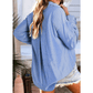 Taphy Blue Stripe Button Up Oversized Casual Shirt