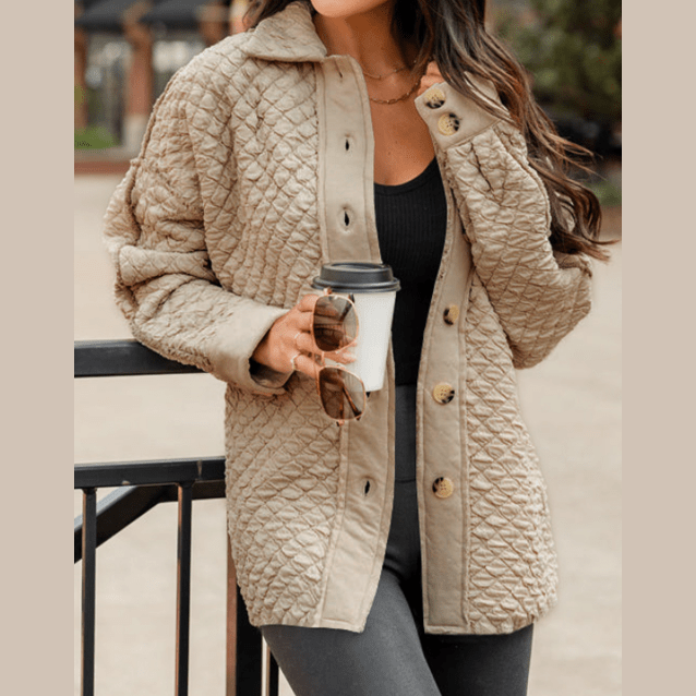 Genny Quilted Puffer Buttoned Shacket