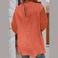 Ragda Russet Orange Swiss Dot Balloon Sleeve Loose Blouse - S to 3X