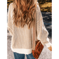 Kasondra Chestnut Striped Textured Knit Contrast Edge Loose Sweater * S-3X