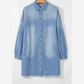 Loreli Medium Washed Denim Shirt Dress