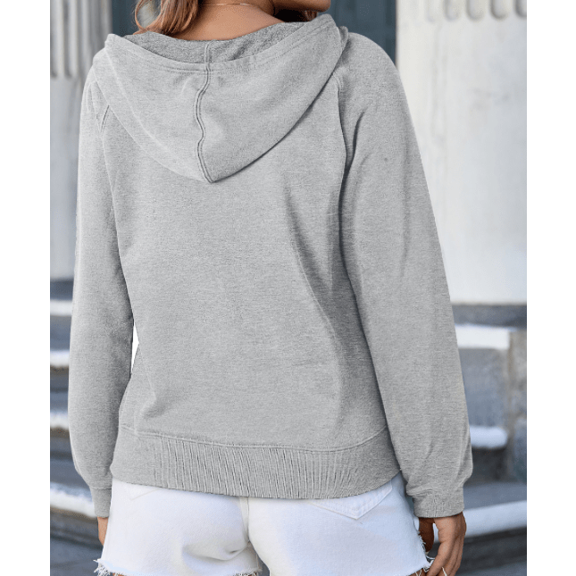 Kensley Grey Fleece Lined Zip up Hoodie