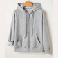 Kensley Grey Fleece Lined Zip up Hoodie