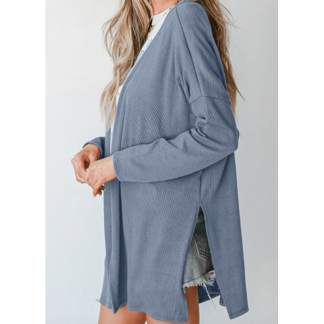 Sonny Rib Knit Open Front Tunic Cardigan