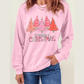 Pink Rhinestone Merry CHRISTMAS Christmas Tree Graphic Sweatshirt