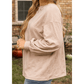 Keegan PLUS SIZE Textured Drop Shoulder Crew Neck Sweatshirt