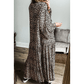 Neena Leopard Print Tiered Wide Sleeve Maxi Dress