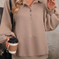 Corbin Collared Neck Buttoned Sweatshirt with Pocket